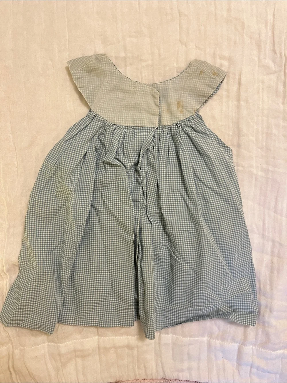 Vintage Sleeveless Gingham Dress